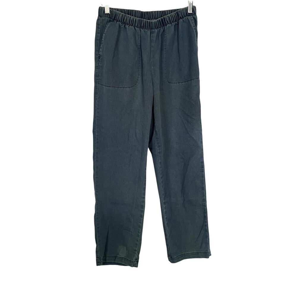 Woman‎ Within elastic waist casual denim pants large pocket women's size 14W